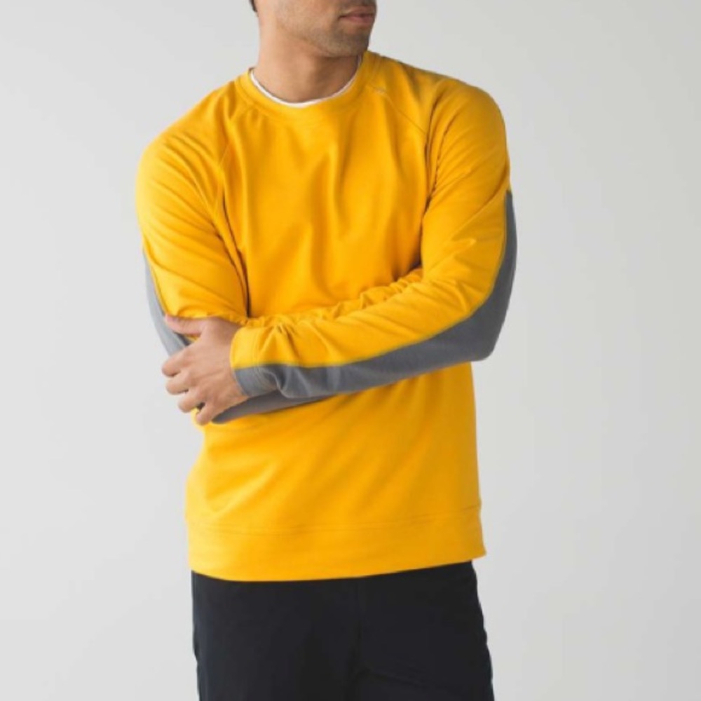 Lululemon Men Pave Crew Sweatshirt Revers Banana